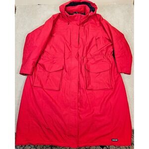 Men's Lands' End Squall Stadium Parka Red Size‎ 3X Quilted Insulated Winter Warm